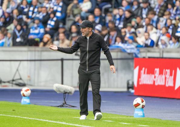 Fussball, Herren, Saison 2026 2027, 2. Bundesliga (7. Spieltag), Hertha BSC - SpVgg Greuther Fürth, Trainer Stefan Leitl (Hertha BSC), 11.10.2026, Copyright: xMatthiasxKochx