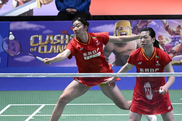 Chen Fan Shu Tian (L) and Luo Xu Min (R) of China during their women s doubles match against Lin Jhih Yun and Hsu Yin-Hui of Taiwan (not pictured) during the finals at the badminton Clash of Clans Arctic Open 2026 tournament in Vantaa, Finland, on October 11, 2026. - ANTTI AIMO-KOIVISTO Finland Uw-E4buMnIo  Copyright: xAnttixAimo-Koivistox Uw-E4buMnIo