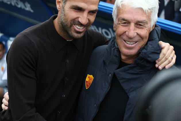 IPA89547610 - October 11, 2026 Como vs. AS Roma (Serie A) Sports; Soccer; Matchday 6& xD;In the photo: Gasperini, Fabregas& xD;(Photo by Gino Mancini)  Copyright: xGinoxMancini IPAxSportx xx IPA89547610