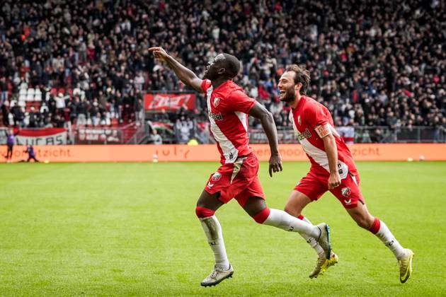 UTRECHT - Yoann Cathline of FC Utrecht celebrates the 2-0 during the Dutch Eredivisie match between FC Utrecht and Willem II at Galgenwaard Stadium on October 11, 2026, in Utrecht, the Netherlands. TOBIAS KLEUVER ANP Eredivisie 2026 27 xVIxANPxSportx xxANPxIVx 572124695 originalFilename: 572124695