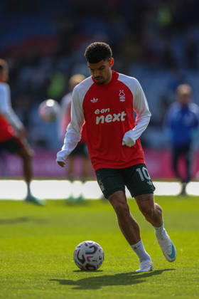 11th October 2026; Selhurst Park, London, England; Premier League Football, Crystal Palace versus Nottingham Forest; Morgan Gibbs-White of Nottingham Forest warms up ahead of kick-off KatiexChan