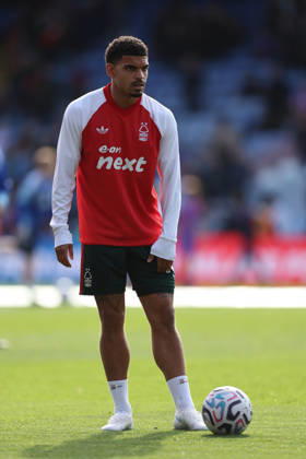 11th October 2026; Selhurst Park, London, England; Premier League Football, Crystal Palace versus Nottingham Forest; Morgan Gibbs-White of Nottingham Forest warms up ahead of kick-off KatiexChan
