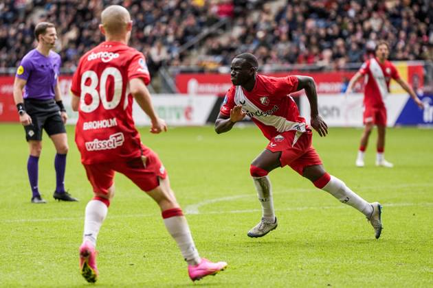 UTRECHT - Yoann Cathline of FC Utrecht celebrates the 2-1 during the Dutch Eredivisie match between FC Utrecht and Willem II at Galgenwaard Stadium on October 11, 2026, in Utrecht, the Netherlands. TOBIAS KLEUVER ANP Eredivisie 2026 27 xVIxANPxSportx xxANPxIVx 572125244 originalFilename: 572125244