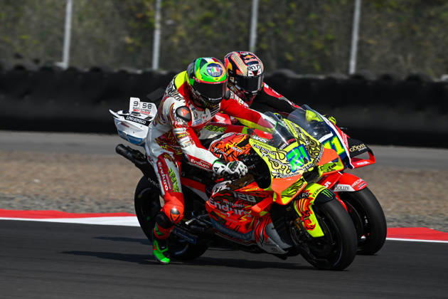 MOTO - MOTO GP - GRAND PRIX OF INDONESIA 2026 21 MORBIDELLI Franco (ita), Pertamina Enduro VR46 Racing Team, Ducati Desmosedici GP25, action with 11 MOREIRA Diogo (bra), Pro Honda LCR, Honda RC213V during the 2026 MotoGP Pertamina Grand Prix of Indonesia on the Mandalika circuit from October 9 to 11, at West Nusa Tenggara, Indonesia - West Nusa TenggaraIndonesia  Copyright: xGIGIxSOLDANOx