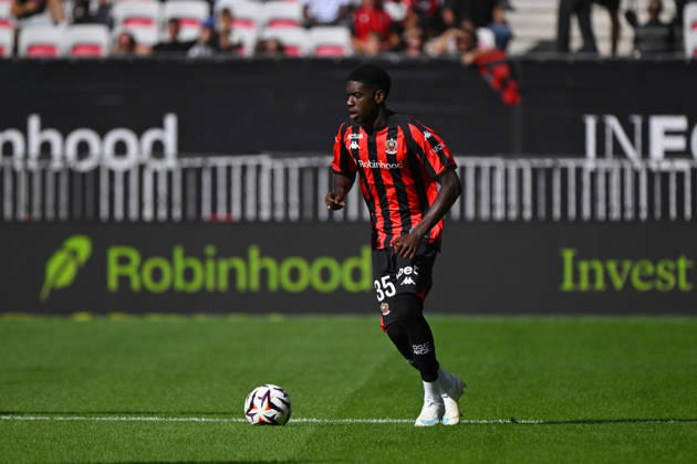FOOTBALL : OGC Nice VS RC Strasbourg Alsace - Ligue 1 McDonald s - 11 10 2026 Niels Nkounkou (OGCN) - Ligue 1 McDonald™s match between OGC Nice and Racing Club de Strasbourg Alsace on October 11, 2026 at the Allianz Riviera Stadium in Nice. NiceFrance Copyright: xWilliamxCannarellax