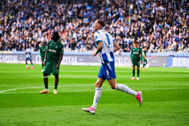 Hertha BSC Berlin jubelt ueber 2:0, Gustaf Nilsson (Hertha BSC, 09), GER, Hertha BSC vs. SPVGG Greuther Fuerth, 2. Bundesliga, Saison 2026 27, 07. Spieltag, 11.10.2026 (DFL REGULATIONS PROHIBIT ANY USE OF PHOTOGRAPHS AS IMAGE SEQUENCES AND OR QUASI - VIDEO). GER, Hertha BSC vs. SPVGG Greuther Fuerth, 2. Bundesliga, Saison 2026 27, 07. Spieltag, 11.10.2026 Berlin