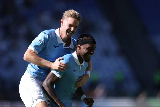 SOCCER - Serie A - SS Lazio vs. AC Monza Photo by IPA ABACAPRESS.COM89549575 - Rome, Italy — October 11, 2026: Nuno Albertino Varela Tavares (Defender) of Lazio scores a goal and celebrates with his teammates during the 2026–2027 Italian Serie A—Enilive Championship soccer match between SS Lazio and AC Monza at the Olympic Stadium in Rome. Rome Italy Copyright: xIPAxSport ABACAx