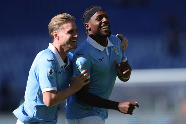 SOCCER - Serie A - SS Lazio vs. AC Monza Photo by IPA ABACAPRESS.COM89549569 - Rome, Italy — October 11, 2026: Nuno Albertino Varela Tavares (Defender) of Lazio scores a goal and celebrates with his teammates during the 2026–2027 Italian Serie A—Enilive Championship soccer match between SS Lazio and AC Monza at the Olympic Stadium in Rome. Rome Italy Copyright: xIPAxSport ABACAx