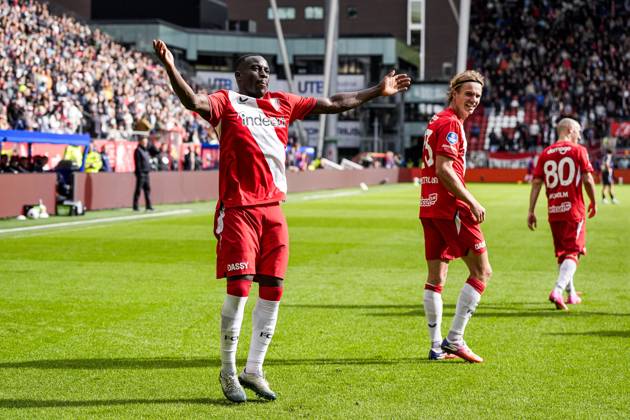 UTRECHT - Yoann Cathline of FC Utrecht celebrates the 1-0 during the Dutch Eredivisie match between FC Utrecht and Willem II at Galgenwaard Stadium on October 11, 2026, in Utrecht, the Netherlands. TOBIAS KLEUVER ANP Eredivisie 2026 27 xVIxANPxSportx xxANPxIVx 572130912 originalFilename: 572130912