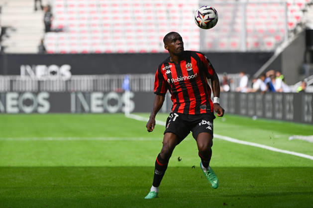 FOOTBALL : OGC Nice VS RC Strasbourg Alsace - Ligue 1 McDonald s - 11 10 2026 Niels Nkounkou (OGCN) - Ligue 1 McDonald™s match between OGC Nice and Racing Club de Strasbourg Alsace on October 11, 2026 at the Allianz Riviera Stadium in Nice. NiceFrance Copyright: xWilliamxCannarellax