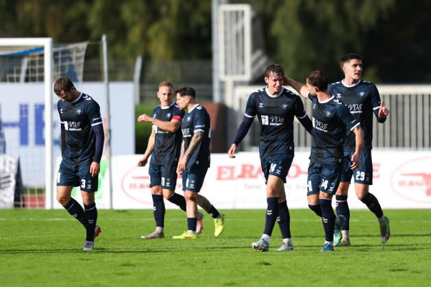 11.10.2026, Fussball, Herren, Regionalliga Nord, 14. Spieltag, VfB Oldenburg - BSV Kickers Emden Torjubel zum 1:0 durch Dominik Kasper (24 VfB Oldenburg)