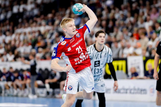 Kiel, 11. Oktober 2026 - Handball, 1. Bundesliga 2026 27, THW Kiel - Handball Club Hamburg: Frederik Bo Andersen (HC Hamburg, 21)