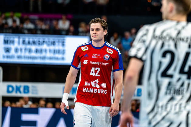 11.10.2026, xdobgx, Handball Opel HBL, THW Kiel - Handball Club Hamburg v.l. Jan Christian Schmidt (Handball Club Hamburg, 42) Portrait, Portraet, Einzelbild Kiel