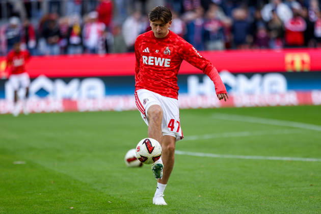 2026.10.11, xkwix, Fußball, Bundesliga, 1. FC Köln - Borussia Mönchengladbach, RheinEnergieSTADION, 5.Spieltag, Saison 2026 2027: Mikey Moore (1. FC Koeln 47) beim aufwaermen DFB regulations prohibit any use of photographs as image sequences and or quasi-video. Photo: xKamilxWilkowskixPressefotoKochx Nordrhein-Westfalen Deutschland