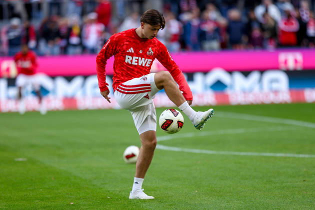 2026.10.11, xkwix, Fußball, Bundesliga, 1. FC Köln - Borussia Mönchengladbach, RheinEnergieSTADION, 5.Spieltag, Saison 2026 2027: Mikey Moore (1. FC Koeln 47) beim aufwaermen DFB regulations prohibit any use of photographs as image sequences and or quasi-video. Photo: xKamilxWilkowskixPressefotoKochx Nordrhein-Westfalen Deutschland