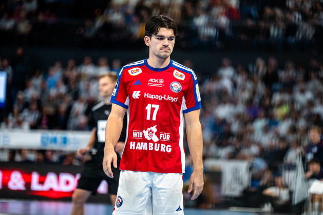11.10.2026, xdobgx, Handball Opel HBL, THW Kiel - Handball Club Hamburg v.l. Kaj Geenen (Handball Club Hamburg, 17) Portrait, Portraet, Einzelbild Kiel
