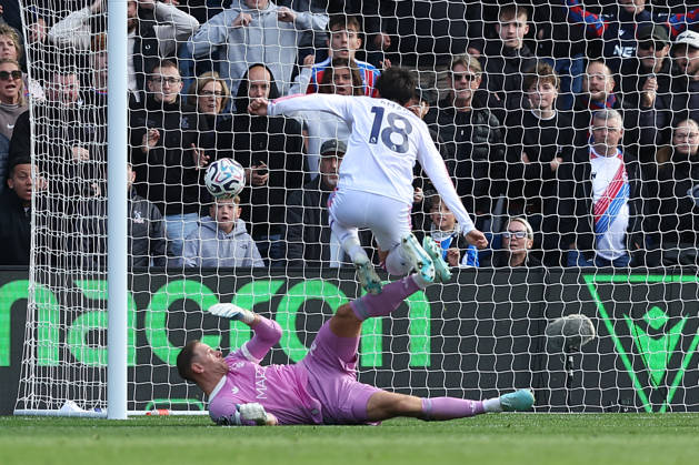 11th October 2026; Selhurst Park, London, England; Premier League Football, Crystal Palace versus Nottingham Forest; Daichi Kamada of Crystal Palace scores in the 41st minute for 1-1 KatiexChan
