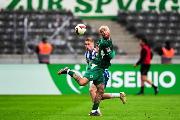 Ole Pohlmann (Greuther Fuerth, 10), GER, Hertha BSC vs. SPVGG Greuther Fuerth, 2. Bundesliga, Saison 2026 27, 07. Spieltag, 11.10.2026 (DFL REGULATIONS PROHIBIT ANY USE OF PHOTOGRAPHS AS IMAGE SEQUENCES AND OR QUASI - VIDEO). GER, Hertha BSC vs. SPVGG Greuther Fuerth, 2. Bundesliga, Saison 2026 27, 07. Spieltag, 11.10.2026 Berlin