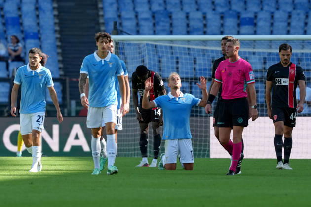 Gustav Isaksen of SS Lazio celebrates after scoring the goal of 2-0 during the Serie A 2026 2027 football match between SS Lazio and AC Monza at Stadio Olimpico in Rome (Italy), October 11, 2026. AntoniettaxBaldassarre