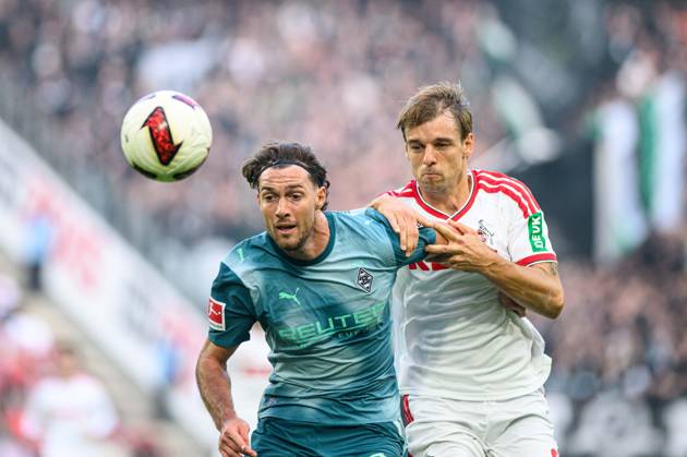 COLOGNE, GERMANY - 11 OCTOBER, 2026: Joe Scally, Borna Sosa - The Bundesliga match 1. FC Koeln vs. Borussia Moenchengladbach at RheinEnergieSTADION.  Copyright: xVitaliixKliuievx