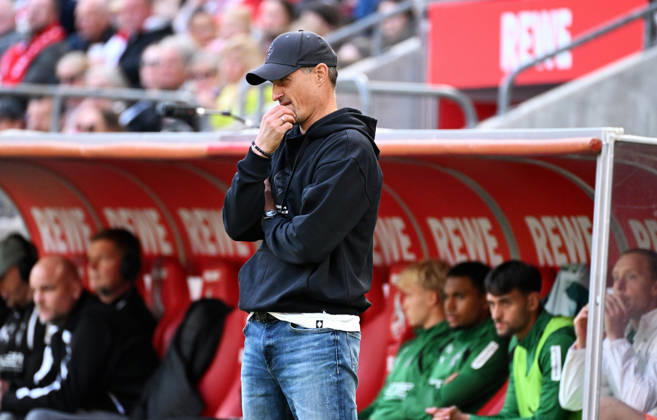 Cologne, Germany, 1. Bundesliga, Matchday 5, Rhein-Energie-Stadium Cologne, 1. FC Köln vs Bor. Mönchengladbach; Headcoach Alexander Blessin (BMG).
