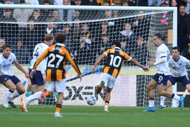RECORD DATE NOT STATED 11th October 2026; MKM Stadium, Hull, England; Premier League Football, Hull City versus Everton; Mohamed Belloumi of Hull City scores DavexLofthouse
