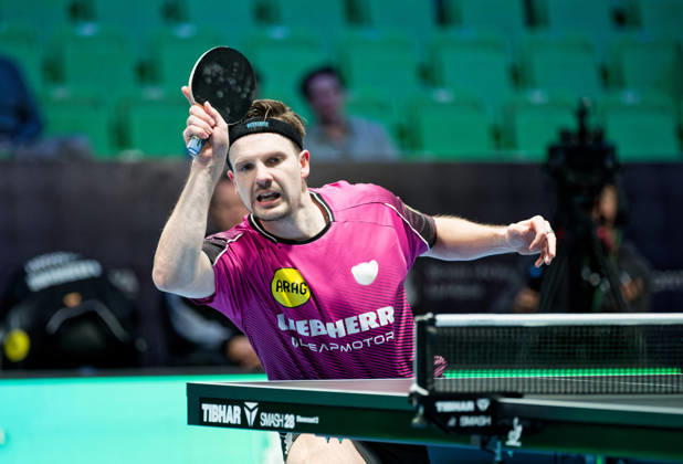 Ricardo Walther ASC Gruenwettersbach Germany (foto-ms1241b) at the 2026 European Table tennis, Tischtennis Championships in Ljubljana LJUBLJANA, SLOVENIA - 11 OCTOBER 2026: Ricardo Walther ASC Gruenwettersbach Germany (foto-ms1241b) in action at the European Table Tennis Championships in Stozice Arena, Ljubljana, Slovenia (Photo by Manfred Schillings) Ljubljana Stozice Arena Slovenia