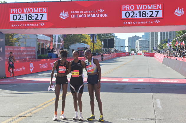 Chicago Marathon 2026 CHICAGO, ILLINOIS - OCTOBER 11: Ethiopian runner Hawi Feysa crosses the finish line to win the women s professional division at the 48th Bank of America Chicago Marathon in Chicago, United States on October 11, 2026. Over 55,000 participants competed on the 26.2-mile course starting and finishing in Grant Park. Jacek Boczarski Anadolu Chicago United States. Editorial use only. Please get in touch for any other usage.  Copyright: x2026xAnadoluxJacekxBoczarskix