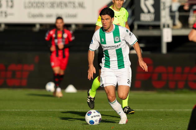 2026-10-11 Excelsior Rotterdam v FC Groningen - Dutch Eredivisie ROTTERDAM, NETHERLANDS - OCTOBER 11: Pelle Clement of FC Groningen in action during the Dutch Eredivisie match between Excelsior Rotterdam and FC Groningen at Stadion Woudestein on October 11, 2026 in Rotterdam, Netherlands. Rotterdam Stadion Woudestein Netherlands Content not available for redistribution in The Netherlands directly or indirectly through any third parties. Copyright: xHansxvanxderxValkx