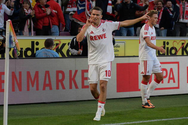 Said El Mala (Koeln 10) jubelt nach dem Tor zum 2:1 Gestik Geste gestikuliert 11.10.2026 ¢ Fussball ¢ 1. FC Koeln vs Borussia Moenchengladbach, RheinEnergieStadion, Koeln, DFB DFL REGULATIONS PROHIBIT ANY USE OF PHOTOGRAPHS AS IMAGE SEQUENCES AND OR QUASI-VIDEO NRW Germany
