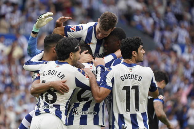 Arsen Zakharyan of Real Sociedad seen during LaLiga EA Sports 26 27 game between teams of Real Sociedad and Deportivo la Coruna (Mickael Ducint Ball Raw Images) San Sebastian Estadio Anoeta Spain Copyright: xMickaelxDucintx mickaelducint_RealSociedad_Deportivo713