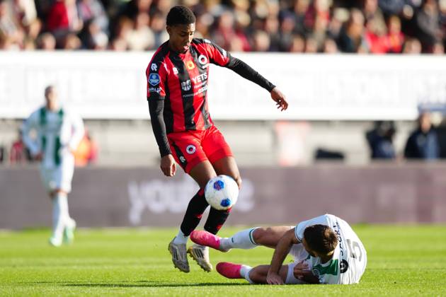 ROTTERDAM , 11-10-2026 , Stadium Woudestein , season 2026 2027 , Dutch Eredivisie football , match between Excelsior Rotterdam and FC Groningen , picture shows Excelsior Rotterdam Player David Garden Excelsior - Groningen  x208173139x Copyright: