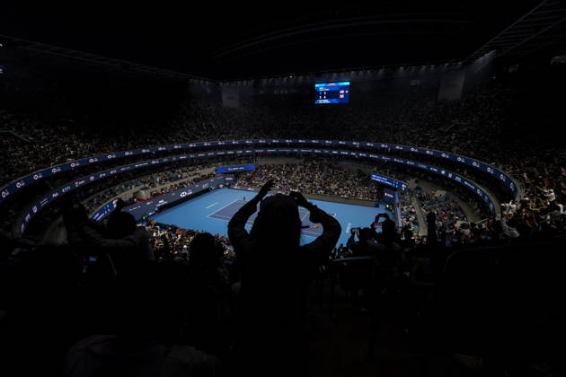 (261011) -- BEIJING, Oct. 11, 2026 -- Zheng Qinwen celebrates victory after the women s singles final between Zheng Qinwen of China and Mirra Andreeva of Russia at 2026 China Open tennis tournament in Beijing, China, Oct. 11, 2026. ) (SP)CHINA-BEIJING-TENNIS-CHINA OPEN-WOMEN S SINGLES-FINAL (CN) XiexHan