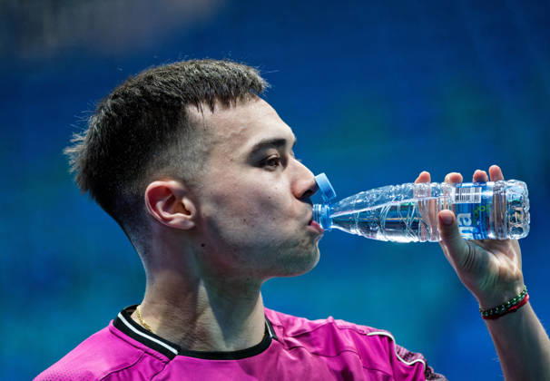 Kay Stumper Post SV Muelhausen Germany (foto-ms1297b) at the 2026 European Table tennis, Tischtennis Championships in Ljubljana LJUBLJANA, SLOVENIA - 11 OCTOBER 2026: Kay Stumper Post SV Muelhausen Germany (foto-ms1297b) in action at the European Table Tennis Championships in Stozice Arena, Ljubljana, Slovenia (Photo by Manfred Schillings) Ljubljana Stozice Arena Slovenia