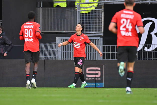 Stade Rennais FC v AJ Auxerre - Ligue 1 McDonald s 2026 2027 Esteban LEPAUL of Stade Rennais FC celebrate after scores during Ligue 1 McDonald s match between Rennes and Auxerre at Roazhon Park on October 11, 2026 in Rennes, France. Rennes France  Copyright: xIconxSportx 776573388