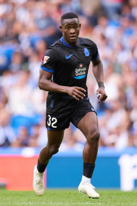 October 11, 2026, San Sebastian, Guipuzcoa, Spain: Bil Nsongo of RC Deportivo de A Coruna in action during the LaLiga EA Sports match between Real Sociedad and RC Deportivo de A Coruna at Anoeta on October 11, 2026, in San Sebastian, Spain. Real Sociedad V RC Deportivo De La Coruna - La Liga EA Sports - ZUMAa181 20261011_zaa_a181_112 Copyright: xRicardoxLarreinax