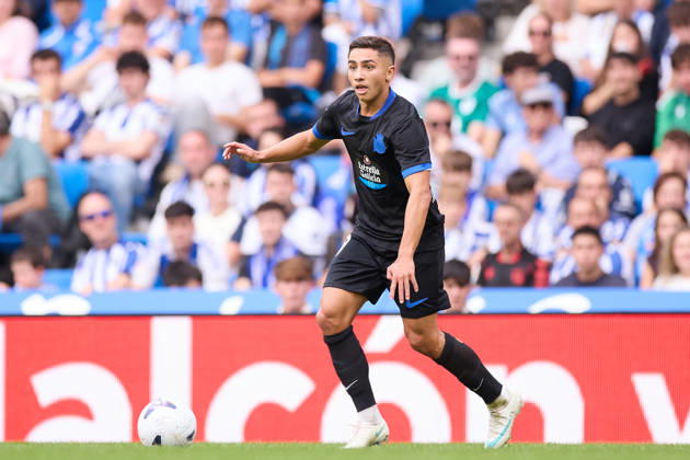 October 11, 2026, San Sebastian, Guipuzcoa, Spain: Yeremay Hernandez of RC Deportivo de A Coruna in action during the LaLiga EA Sports match between Real Sociedad and RC Deportivo de A Coruna at Anoeta on October 11, 2026, in San Sebastian, Spain. Real Sociedad V RC Deportivo De La Coruna - La Liga EA Sports  - ZUMAa181 20261011_zaa_a181_132 Copyright: xRicardoxLarreinax