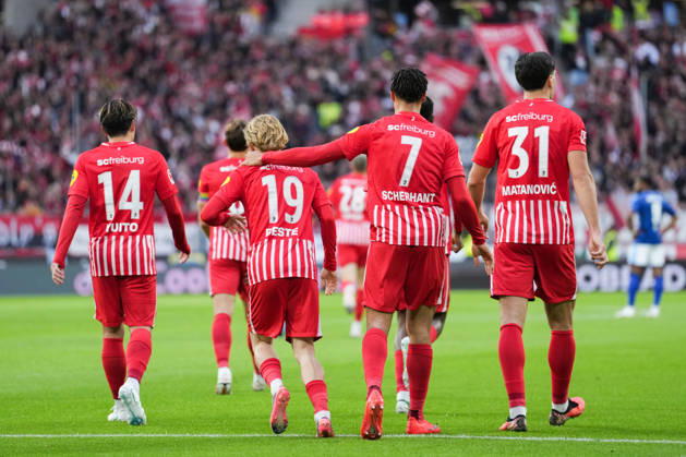 1. Bundesliga: SC Freiburg vs FC Schalke 04, 11.10.2026 Torjubel zum 1:0 durch Maximilian Eggestein (SC Freiburg, 8) 1. Bundesliga: SC Freiburg vs FC Schalke 04, Europa-Park-Stadion, 11.10.2026 DFB DFL REGULATIONS PROHIBIT ANY USE OF PHOTOGRAPHS AS IMAGE SEQUENCES AND OR QUASI-VIDEO. Copyright: xBEAUTIFULxSPORTS Boscox