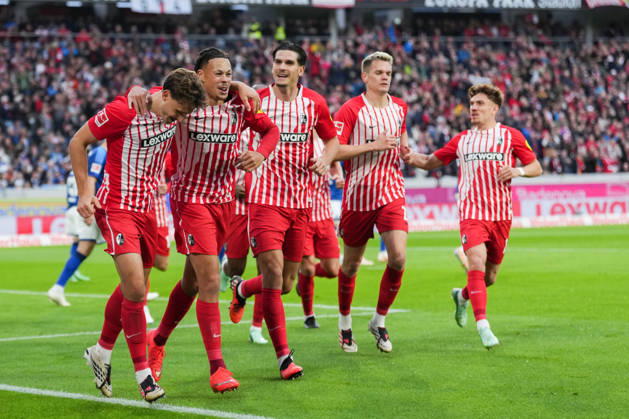 1. Bundesliga: SC Freiburg vs FC Schalke 04, 11.10.2026 Torjubel zum 1:0 durch Maximilian Eggestein (SC Freiburg, 8) 1. Bundesliga: SC Freiburg vs FC Schalke 04, Europa-Park-Stadion, 11.10.2026 DFB DFL REGULATIONS PROHIBIT ANY USE OF PHOTOGRAPHS AS IMAGE SEQUENCES AND OR QUASI-VIDEO. Copyright: xBEAUTIFULxSPORTS Boscox