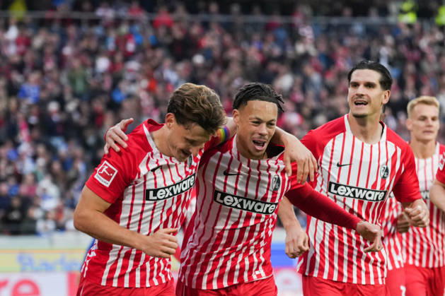 1. Bundesliga: SC Freiburg vs FC Schalke 04, 11.10.2026 Torjubel zum 1:0 durch Maximilian Eggestein (SC Freiburg, 8) 1. Bundesliga: SC Freiburg vs FC Schalke 04, Europa-Park-Stadion, 11.10.2026 DFB DFL REGULATIONS PROHIBIT ANY USE OF PHOTOGRAPHS AS IMAGE SEQUENCES AND OR QUASI-VIDEO. Copyright: xBEAUTIFULxSPORTS Boscox
