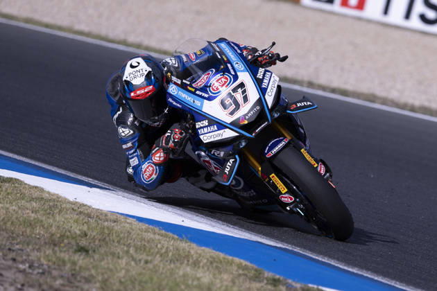October 11, 2026, Cascais, Lisboa, Portugal: ESTORIL, PORTUGAL - OCTOBER 11: Xavi Vierge of Spain and Pata Maxus Yamaha competes during the Race 2 during day three of the World Superbikes Estoril Round at Circuito Estoril on October 11, 2026 in Estoril, Portugal Cascais Portugal - ZUMAl192 20261011_zsp_l192_145 Copyright: xMiguelxLemosx