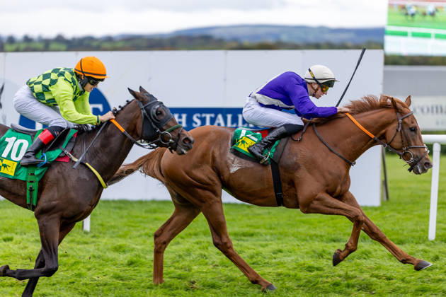 REPRO FREE *PRESS RELEASE NO REPRODUCTION FEE* EDITORIAL USE ONLY October Weekend Meeting 2026, Naas Racecourse, Kildare 11 10 2026 Jimmy Dalton on Pure Granite wins The TRM Calphormin - Strong Foundation, Strong Future Apprentice Handicap Jimmy Dalton on Pure Granite 11 10 2026  Copyright: xx MT2_3927