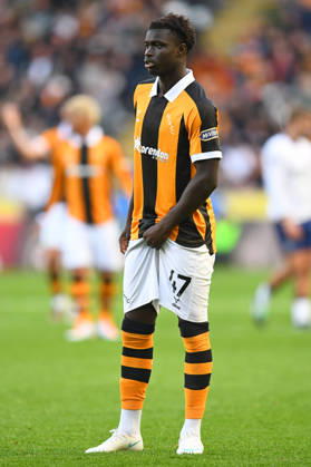 Hull City v Everton, Premier League Hull City forward Robinio Vaz (47) during the Premier League match between Hull City and Everton at the MKM Stadium, Kingston upon Hull, UK on 11 October 2026. Kingston upon Hull MKM Stadium East Riding of Yorkshire UK Editorial use only DataCo restrictions apply See www.football-dataco.com , Copyright: xIanxLyallx PSI-24983-0096