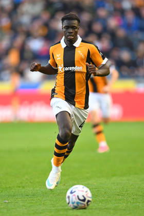 Hull City v Everton, Premier League Hull City forward Robinio Vaz (47) during the Premier League match between Hull City and Everton at the MKM Stadium, Kingston upon Hull, UK on 11 October 2026. Kingston upon Hull MKM Stadium East Riding of Yorkshire UK Editorial use only DataCo restrictions apply See www.football-dataco.com , Copyright: xIanxLyallx PSI-24983-0099