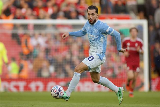 RECORD DATE NOT STATED Football - FA Premier League - Liverpool FC v Manchester City FC LIVERPOOL, ENGLAND - Sunday, October 11, 2026: Manchester City s Rayan Cherki during the FA Premier League match between Liverpool FC and Manchester City FC at Anfield. (Photo by David Rawcliffe Propaganda) LIVERPOOL Anfield MERSEYSIDE ENGLAND  Copyright: xDavidxRawcliffex 2026-10-11-Liverpool_v_Man_City-058