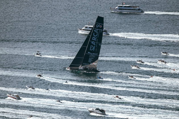 Barcolana 58 Regatta in Trieste TRIESTE, ITALY - OCTOBER 11: Support boats are seen escorting ARCA in Trieste, Italy on October 11, 2026. The 58th edition of the Barcolana sailing regatta was held in the Gulf of Trieste, bringing together 1,885 professional and amateur sailing boats for the largest sailing competition in the world. The Barcolana Autumn Cup was won by Furio Benussi aboard ARCA SGR with a time of 1 hour, 5 minutes, and 9 seconds. Valeria Ferraro Anadolu Trieste Spain. Editorial use only. Please get in touch for any other usage.  Copyright: x2026xAnadoluxValeriaxFerrarox
