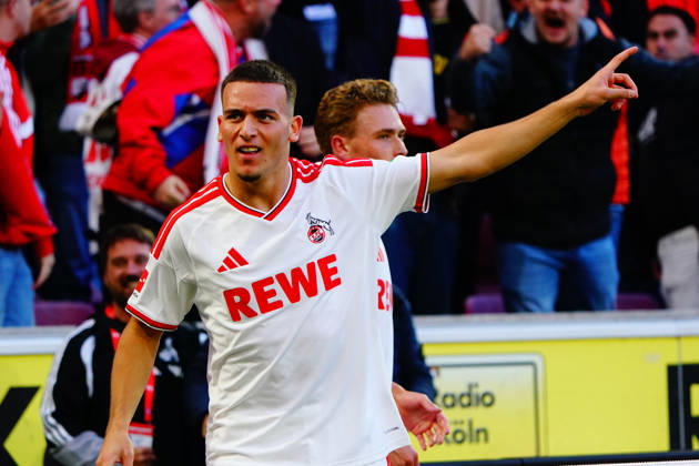 Köln, Fussball, 1.BL saison 2026 2027 1.FC Köln vs Borussia Mönchengladbach , 11.10.2026, Rheinenergiestadion Köln Said El Mala FC Köln ,jubelt Aktion, Einzelbild,