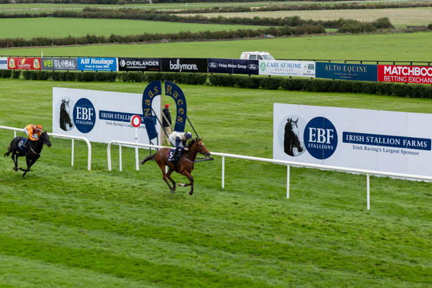 REPRO FREE *PRESS RELEASE NO REPRODUCTION FEE* EDITORIAL USE ONLY October Weekend Meeting 2026, Naas Racecourse, Kildare 11 10 2026 Ben Coen on Vanir wins The SIS, Supporting Irish Racing Fillies Handicap Ben Coen on Vanir 11 10 2026  Copyright: xx MT2_4188