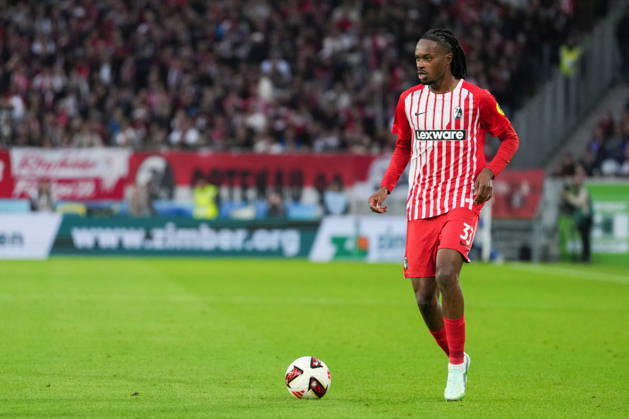 1. Bundesliga: SC Freiburg vs FC Schalke 04, 11.10.2026 Jordy Makengo (SC Freiburg, 33) am Ball 1. Bundesliga: SC Freiburg vs FC Schalke 04, Europa-Park-Stadion, 11.10.2026 DFB DFL REGULATIONS PROHIBIT ANY USE OF PHOTOGRAPHS AS IMAGE SEQUENCES AND OR QUASI-VIDEO. Copyright: xBEAUTIFULxSPORTS Boscox