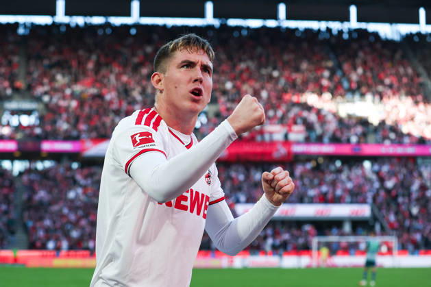 1. Bundesliga - 26 27 - 1. FC Köln - Borussia Mönchengladbach am 11.10.2026 im RheinEnergieSTADION in Köln Jubel und Freude bei Isak Johannesson (Koeln 8)